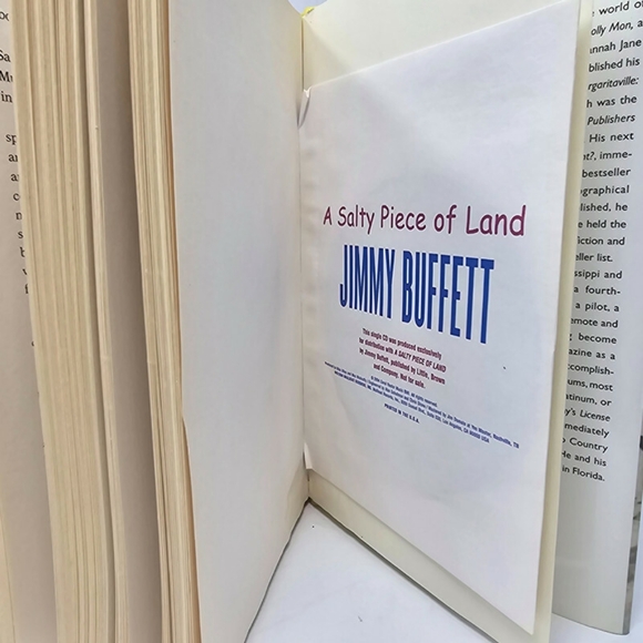 Jimmy Buffett Novel "A Salty Piece of Land" with Exclusive Free CD - Picture 4 of 5